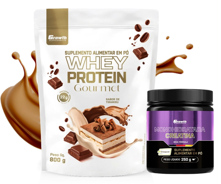 Kit Whey Protein Gourmet com Creatina Creapure