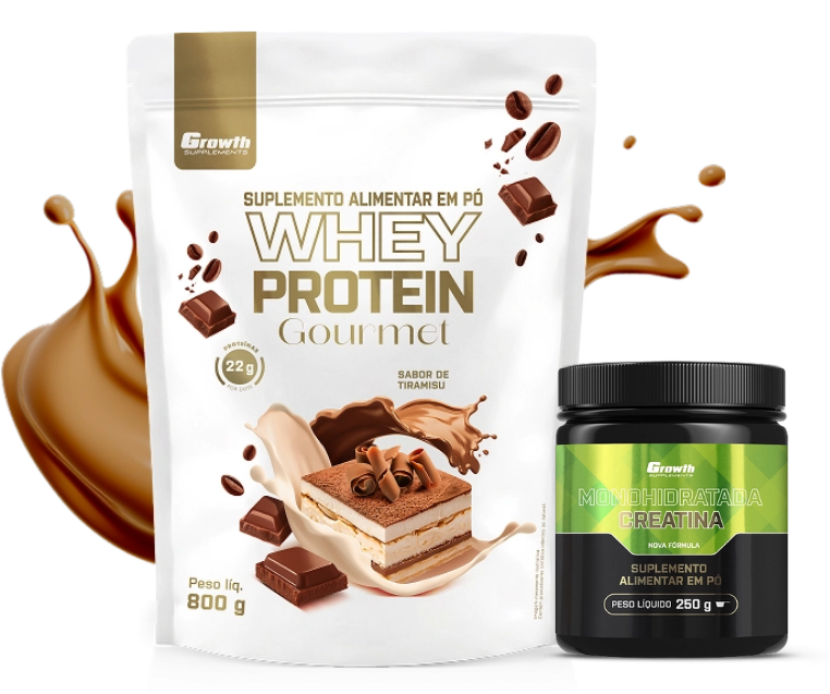 Kit Whey Protein Gourmet com Creatina Monohidratada